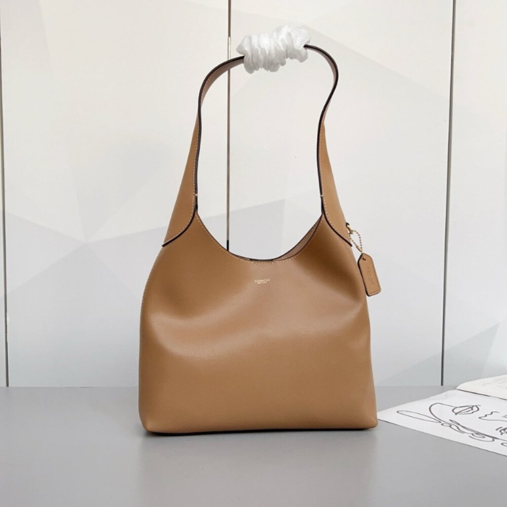 Coach Light Brown Leather Shoulder Bag